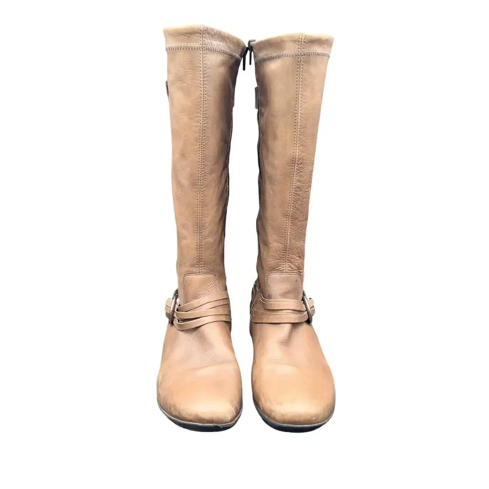 Remonte Dorndorf Leather Knee High Boots Brown Size 43 US 11.5 Zip